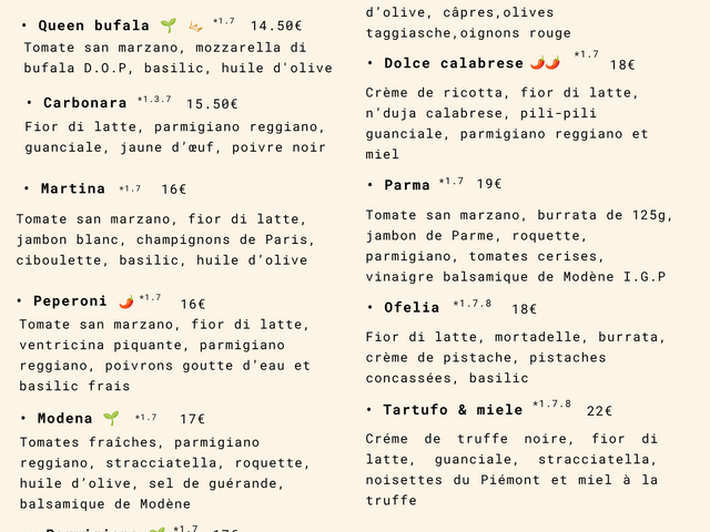 Queen Bufala  pizzeria Napolitaine 
